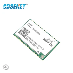 Transceptor inalámbrico LoRa SX1262 1W, 915MHz, E22-900M30S, SMD, orificio de sello, antena IPEX 850-930MHz, transmisor y receptor de rf TCXO