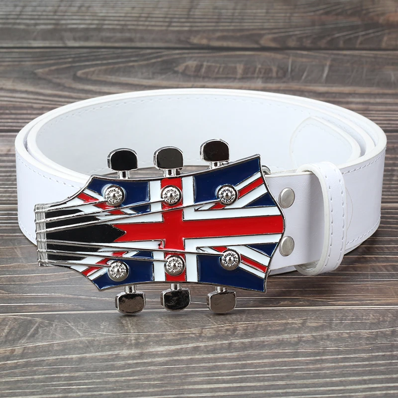 The British flag guitar modelling belt buckle fashion belt