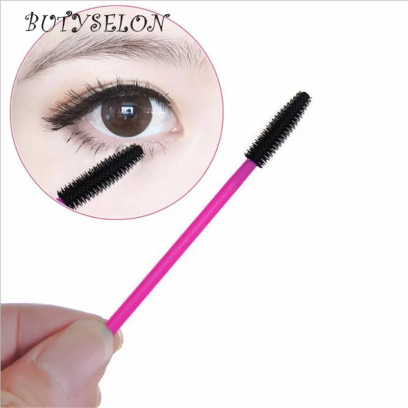 50pcs Disposable Silicone Eyelash Brushes Mascara Wands Applicator Eyebrow Comb Microbrush Lash Extension Supplies Makeup Tools