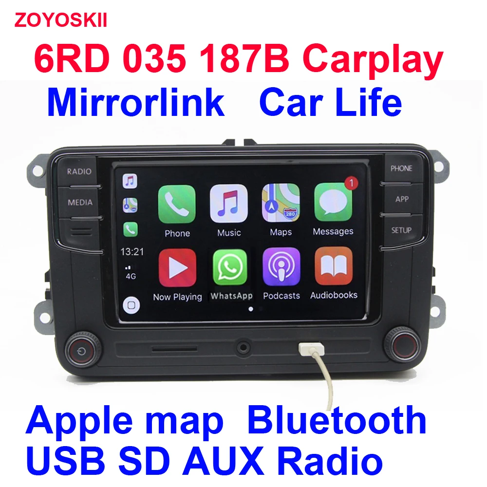 ZOYOSKII RCD330G Plus Carplay MIB Car Radio For VW Golf 5 6 Jetta MK5 MK6 CC Tiguan Passat B6 B7 Polo Touran 6RD 035 187B