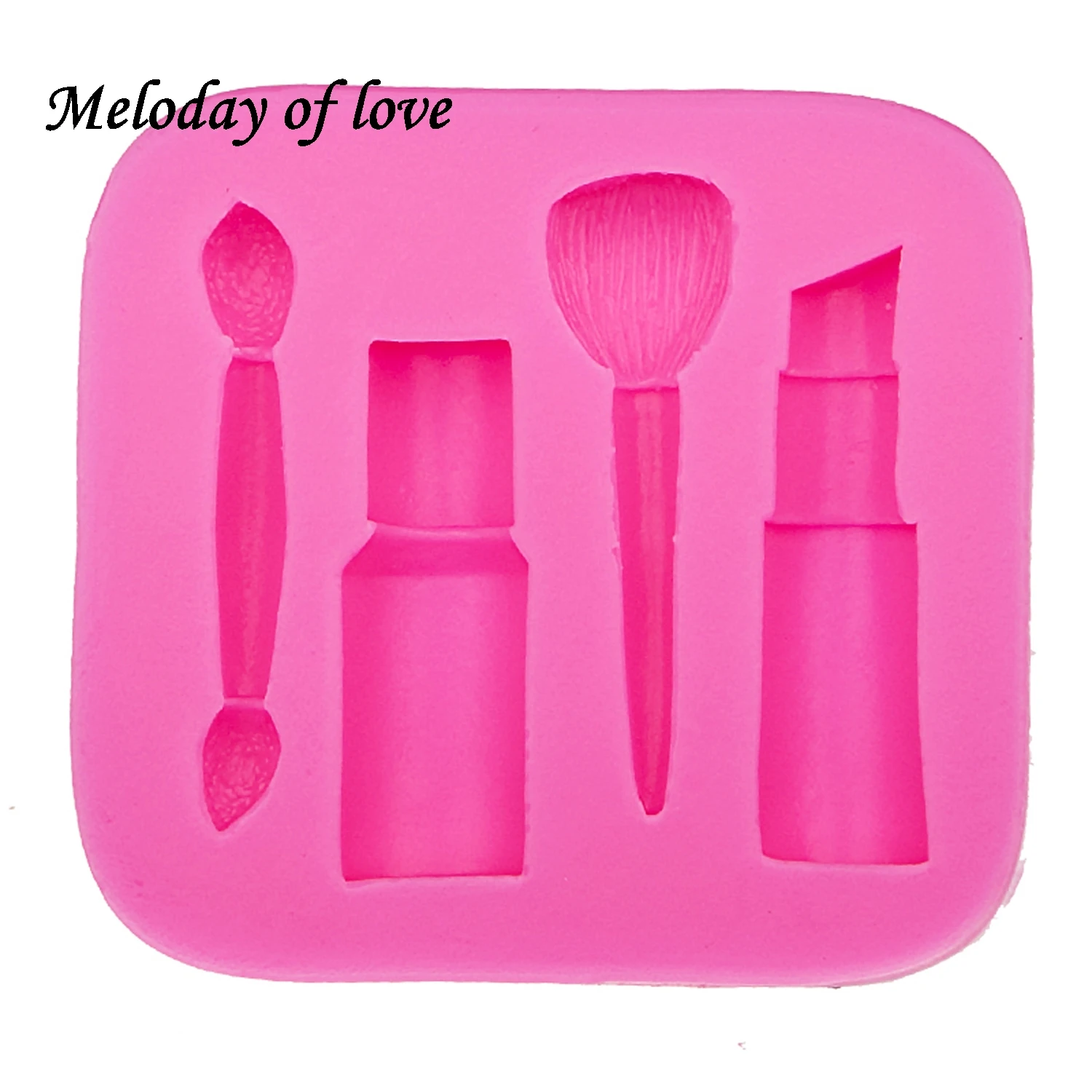 Makeup tools lipstick nail polish chocolate Party DIY fondant cake decorating tools silicone mold dessert moulds T0075