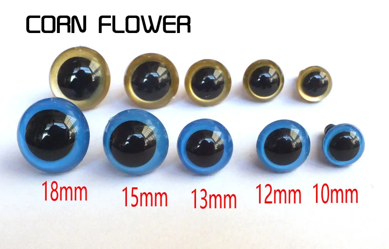 Wholesale Hot Color Combination Blue And Gold Color Safety For Toys Multicolor Plush Animal Eyes--100pcs