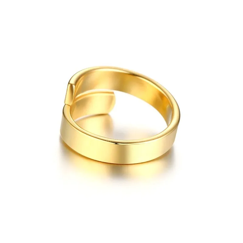 Personalized Women\'s Dual Two Name Rings Gold Color Custom Double Layer Wrap Hug Best Friend Mom Adjustable Size