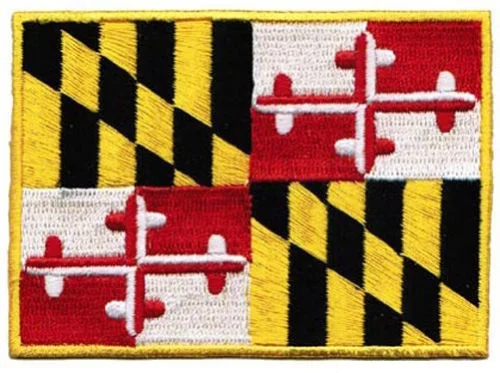 

MARYLAND STATE FLAG embroidered iron-on PATCH EMBLEM MD applique