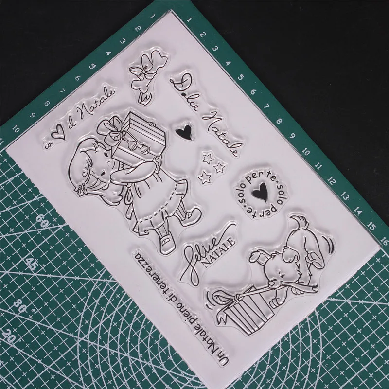 Cute Transparent Clear Silicone Stamps For DIY Scrapbooking Card Making Diy Photo Decorative Girl Gift Text Stempel