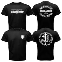 Gsg 9ドイツ特殊作戦ユニットtシャツ男性両面綿カジュアルギフトtシャツ米国サイズ