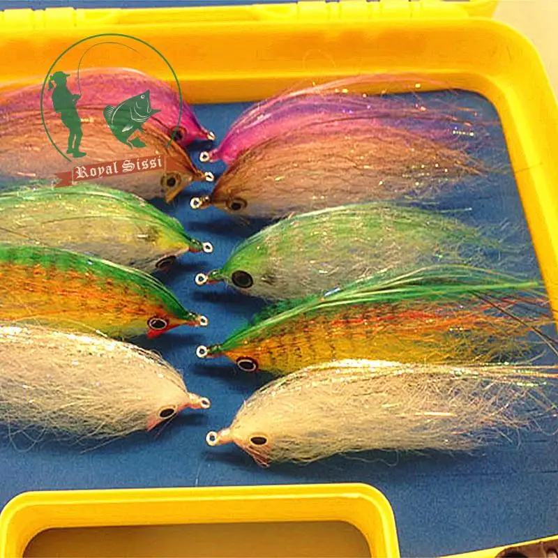 Total 1000strands 4packs set Ice Wing Fiber flat flash Tinsel crystal flashabou saltwater streamer flies fly tying materials