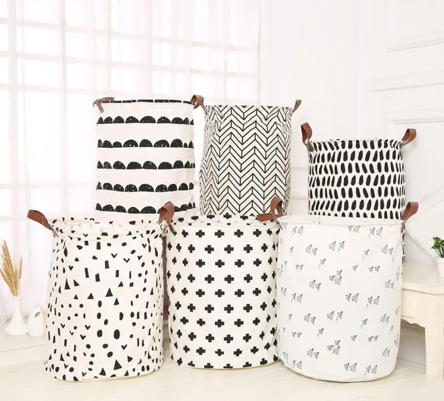 The New Cartoon Waterproof Laundry Hamper Clothes Storage Basket Home decoration storage barrel kids toy organizer basket panier