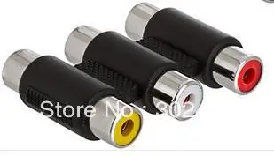 6Pcs Rca Adapter ,3 Rca-aansluitingen Naar 3 Rca-aansluitingen Koppeling