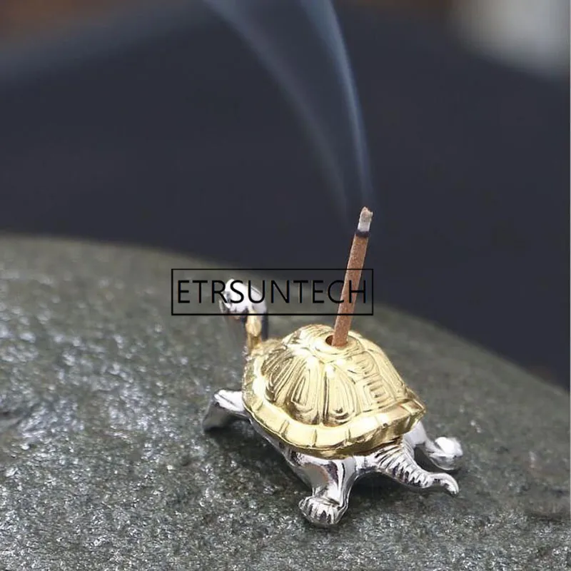 100pcs Alloy Tortoise Incense Burner Holder Censer Plate For Sticks & Cones Home Decor Use In Home Teahouse