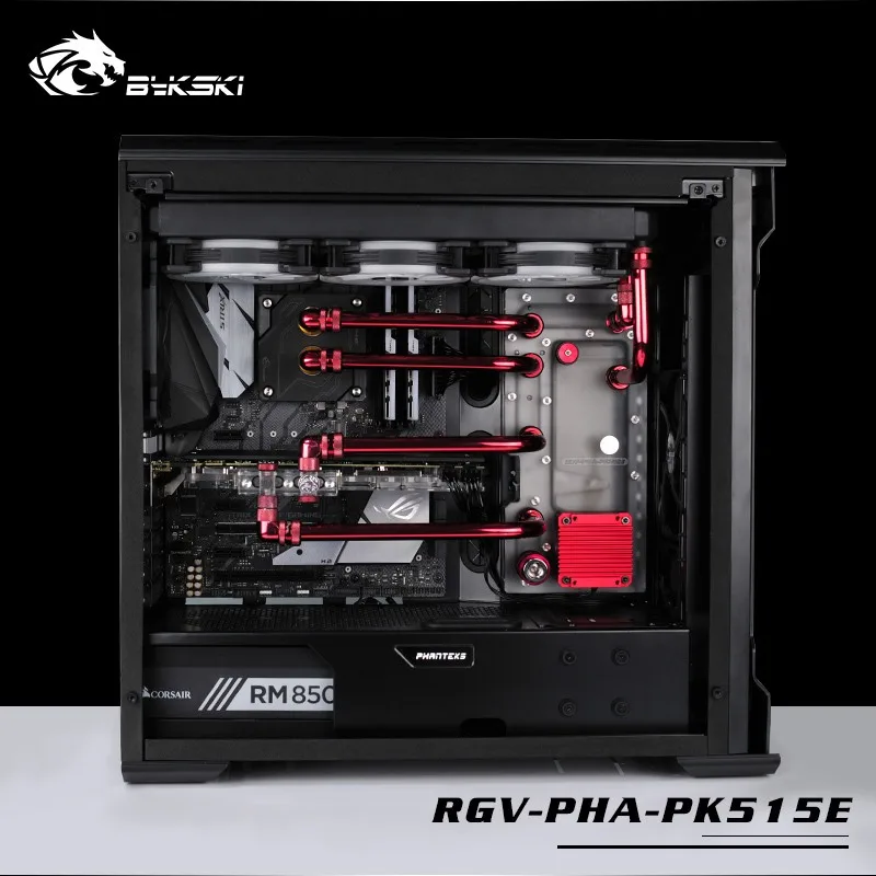 

BYKSKI Acrylic Board Water Channel Solution use for PHANTEKS 515E Case for CPU and GPU Block / 3PIN RGB Light / Intead Reservoir