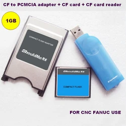 CF card 256MB 512MB 1GB 2GB to PCMCIA CARD adaptor and CF card reader 3 in 1 combo for Industry Fanuc memory use