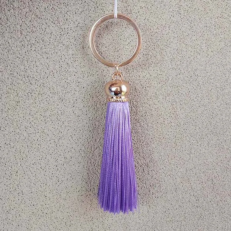 Modischer Quasten-Schlüsselanhänger für Damen, niedlicher Quasten-Schlüsselanhänger als Taschenaccessoire - Seidenquasten Autoschlüsselanhänger Fransen-Schmuck Großhandel – Detail 23
