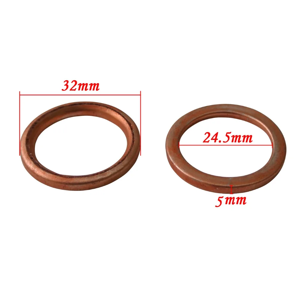 2pcs 32mm Copper Exhaust Gasket For 110cc 125cc 140cc PIT Quad Dirt Bike ATV