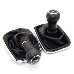 23mm 5 / 6 Speed Shifter Manual Gear Shift Knob Gaitor Boot for Volkswagen VW MK4 Golf 4 IV GTI R32 Jetta Bora Red Stitch