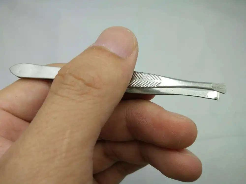 Tweezer คิ้วหญิงเครื่องมือแต่งหน้าแหนบโฟลเดอร์คิ้วกรรไกรคลิป Eyelid Eyelash Curler สแตนเลสดึงแบนขาย