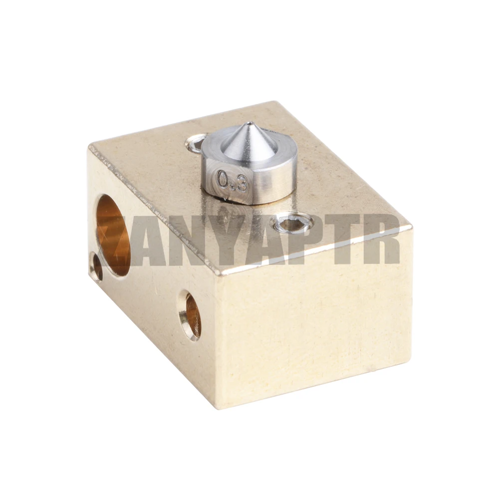Zanyaptr-1 Pcs RepRap 3D Printer Extruder V6 Berkualitas Tinggi Heater Block untuk Hotend 22X16X12 Mm untuk M6 Nozzle
