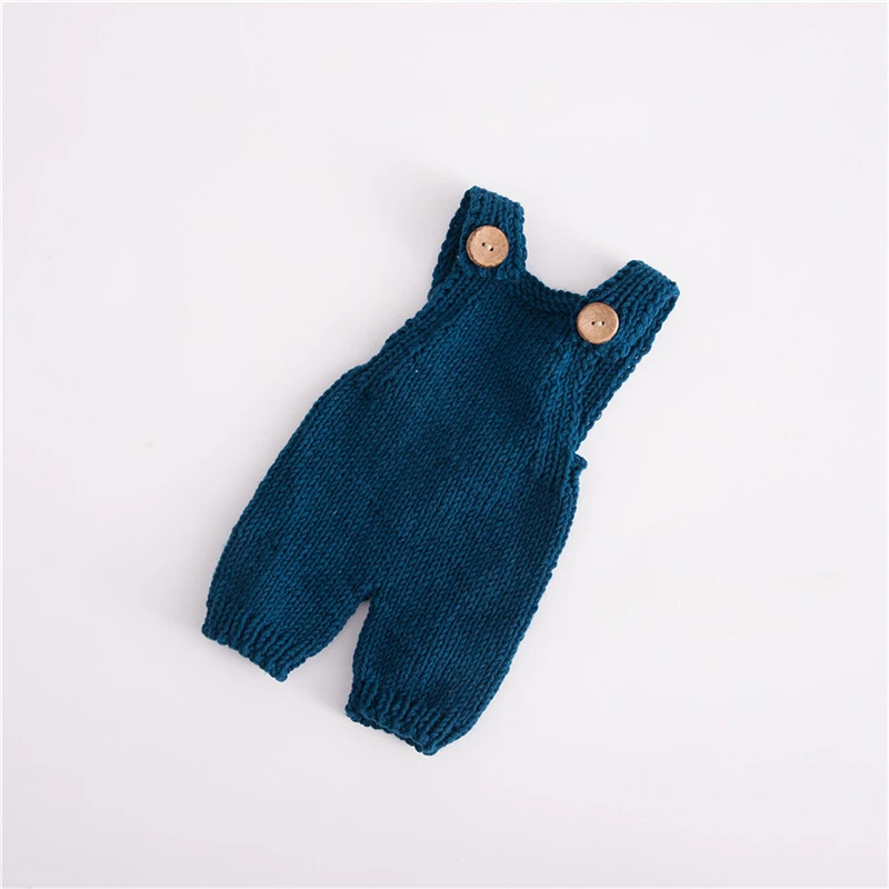 Newborn Baby Photography Clothing Overalls Handmade Kniited Infant Crochet Suspender Pants Bib Overall Pictures Outfits