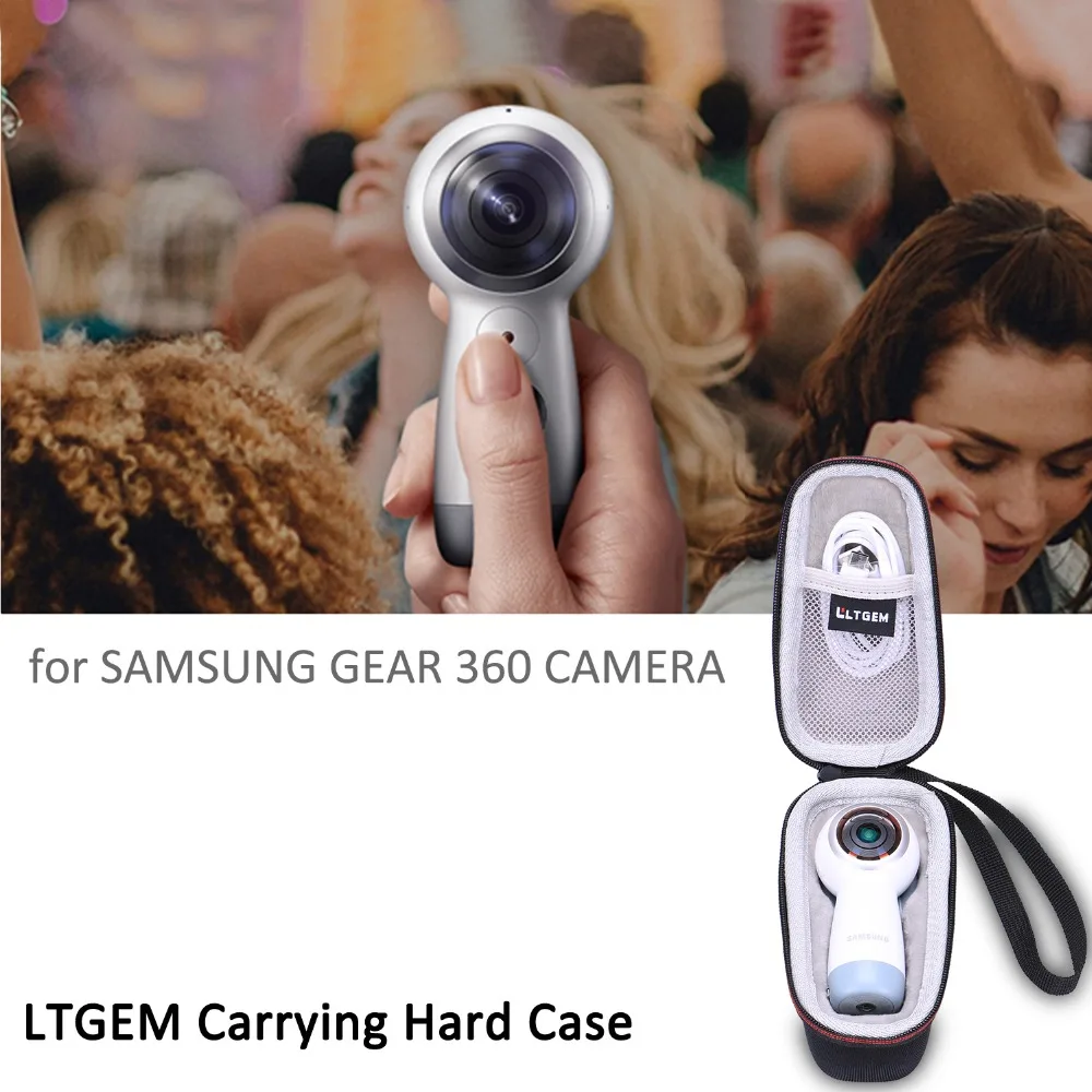 

LTGEM EVA Hard Case for Samsung Gear 360 SM-R210 (2017 Edition) Spherical Cam 360 Degree 4K Camera - Camera Protective Carrying