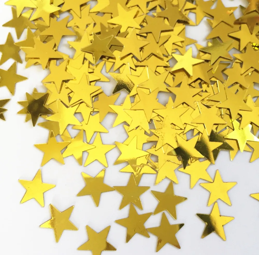 10 mm Confetti Wedding Party Tableware Decoration STAR Confetti Sprinkles  Metallic Stardust GOLD Stars