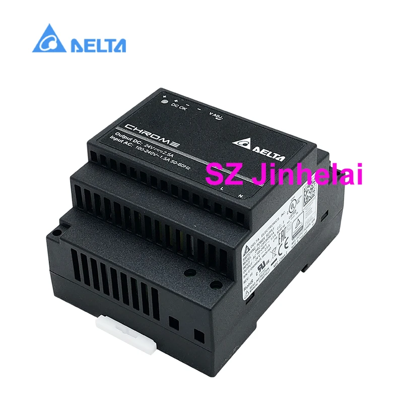 

DELTA DRC-24V60W1AZ Authentic original Switching power supply 2.5A 60W DIN Rail Power Supply with Class II Double Isolation