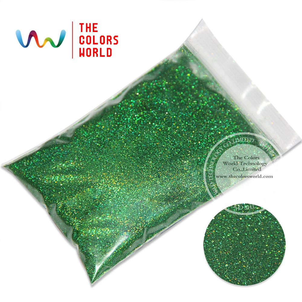 

TCA600 Laser Green Color 0.1MM 004" Glitter dust ,Specular luster glitter for nail,tatto,Art decoration and others