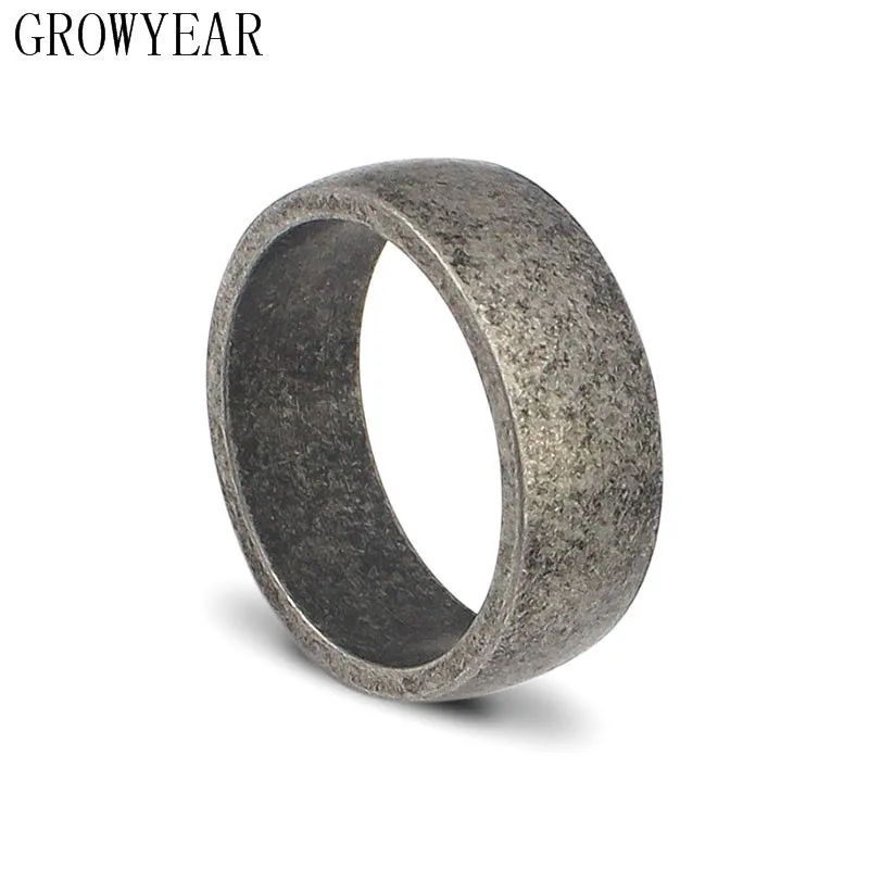 Antique Black Stainless Steel Metal Material Men Vintage Men Rings Trendy Men Jewelry Style the size # 6 7 8 9 10 11 12