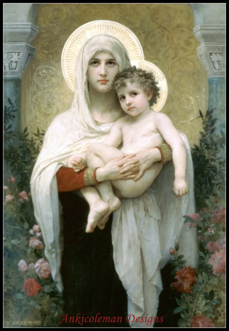 Needlework for embroidery DIY DMC High Quality - Counted Cross Stitch Kits 14 ct Oil painting - Madonna of the Roses