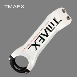 TMAEX-Full Carbon Stem Road Bicycle Stem, Mountain Bike Stem, White Glossy Stem, Bike Parts, 6, 17, 80-120mm * 28.6mm