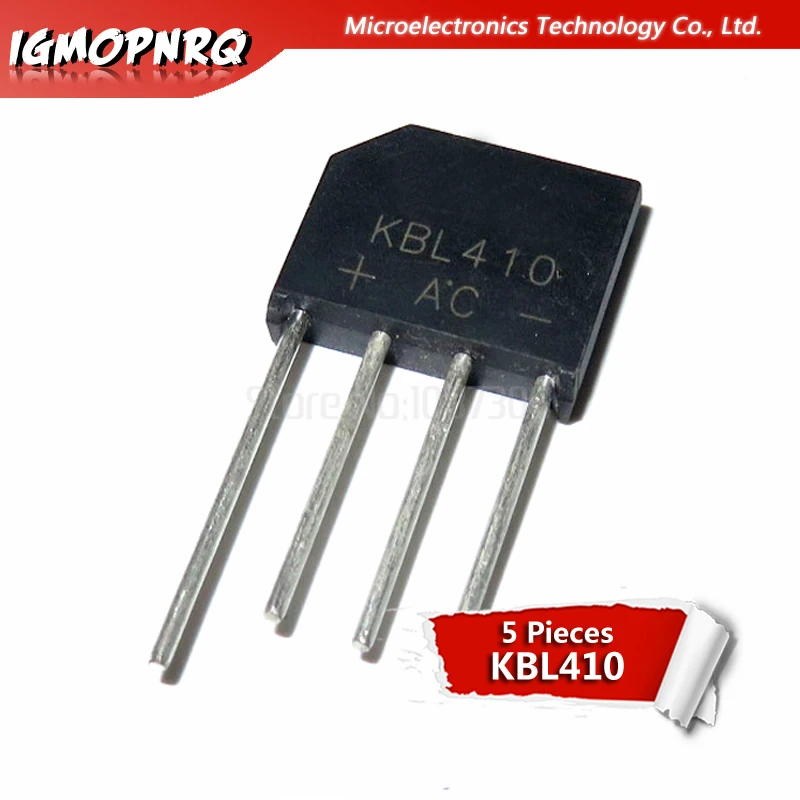 5PCS KBL410 KBL-410 4A 1000V Single Phases Diode bridge rectifier KBL406 KBL608 KBL610