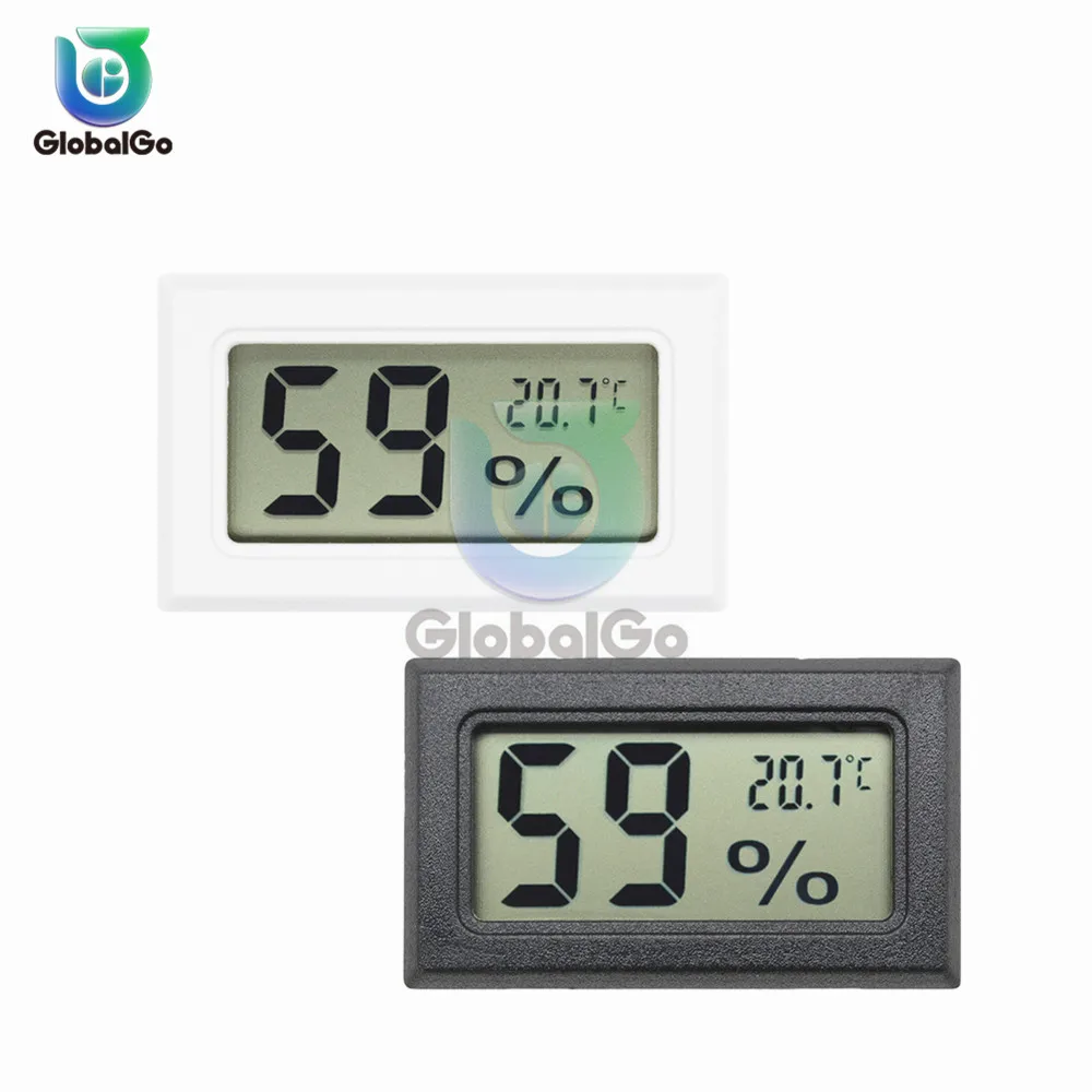 Mini Convenient Digital LCD Thermometer Sensor Hygrometer Gauge Refrigerator Aquarium Monitoring Display Humidity Detector