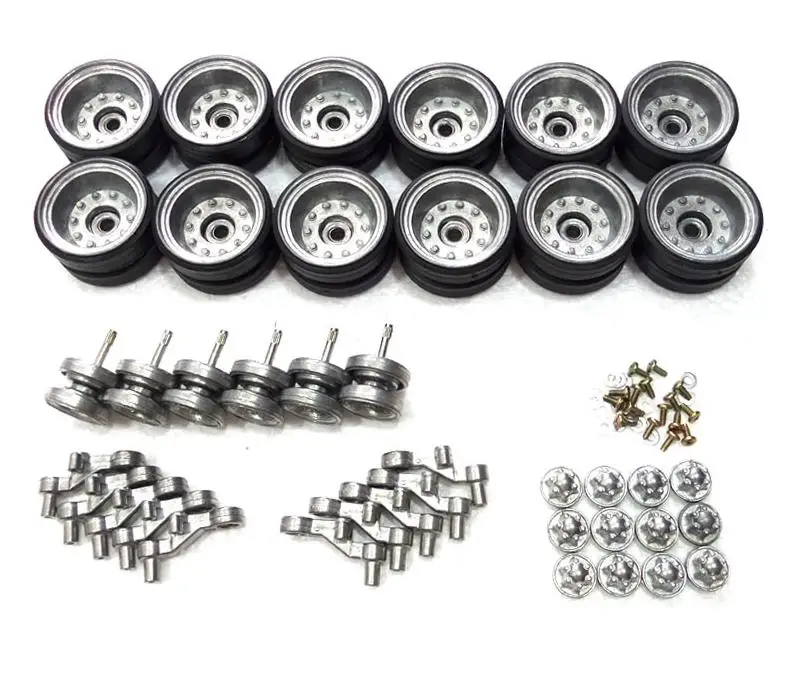 henglong 3839 3839-1 1/16 USA M41A3 "Walking Bulldog" RC czołg Części do modernizacji metalowa piasta koła zestaw / stalowa skrzynia biegów / metalowa gąsienica