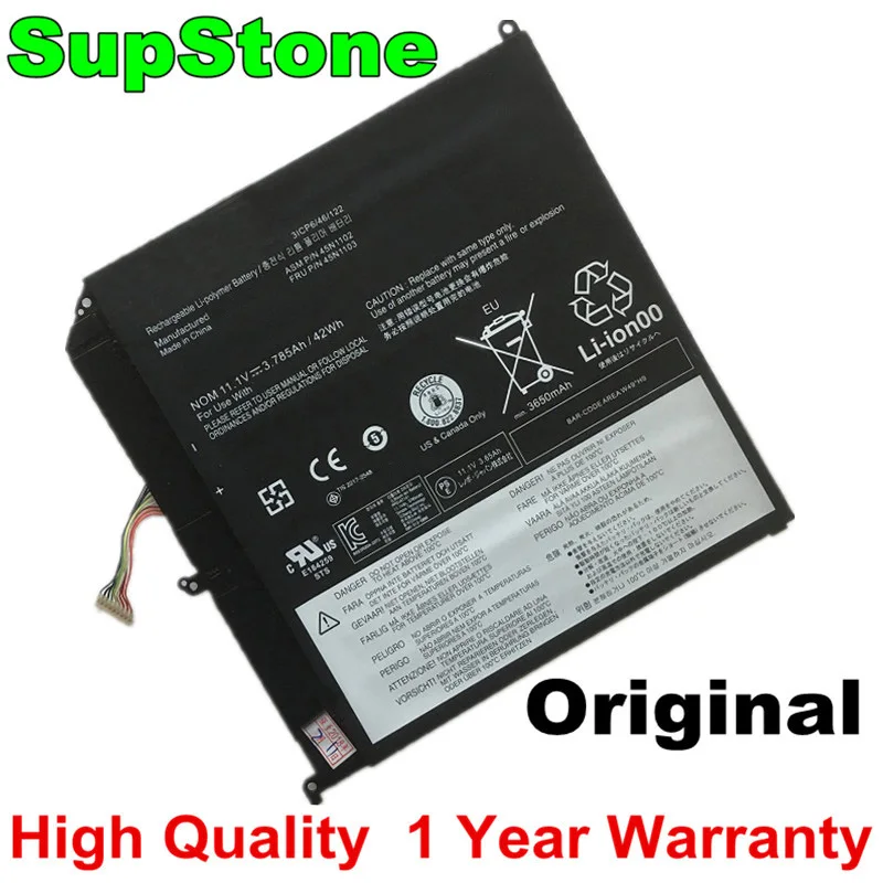 Supstone-bateria Embutida para Lenovo Thinkpad Nova Bateria do Portátil x1 Tablet Helix 45n1102 45n1103