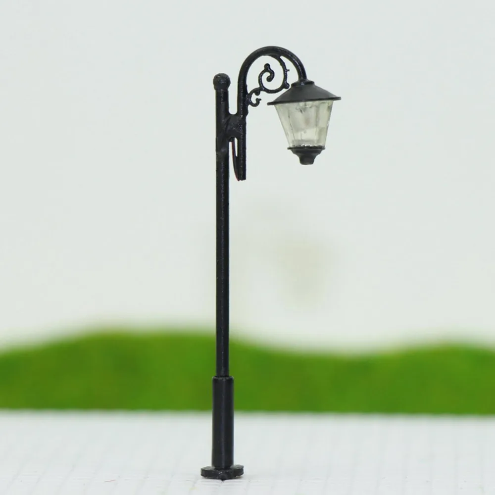 10pcs Model Railway Train Lamp N Scale 1:160 Street Lights Warm White LEDs 2in LYM36