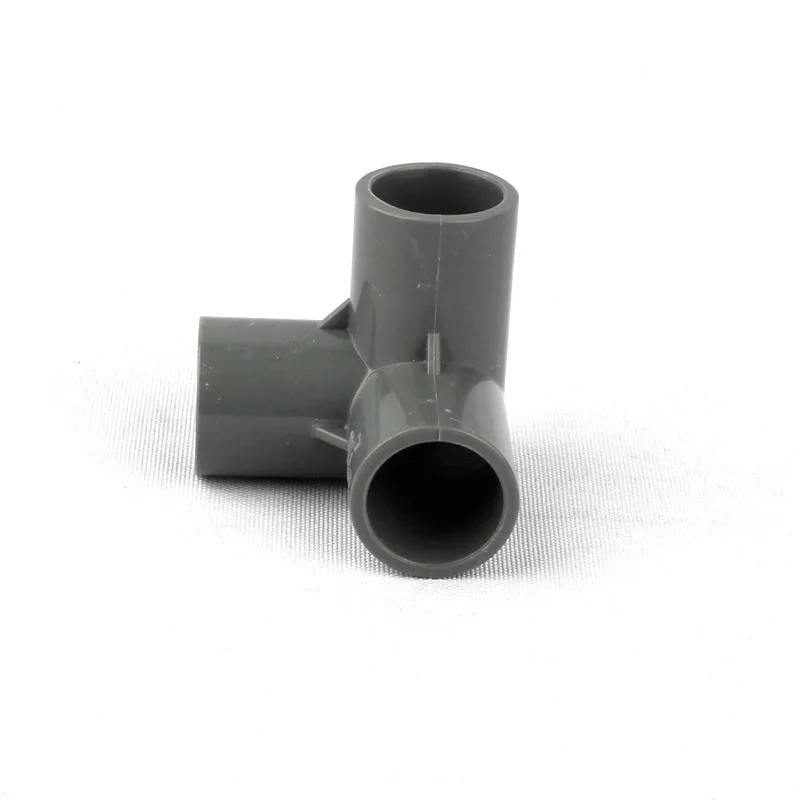 2 sztuk wewnętrzna średnica 20mm PVC Tee 3 sposób dla złącze węża ogrodowego biały/szary/niebieski uchwyty plastikowe