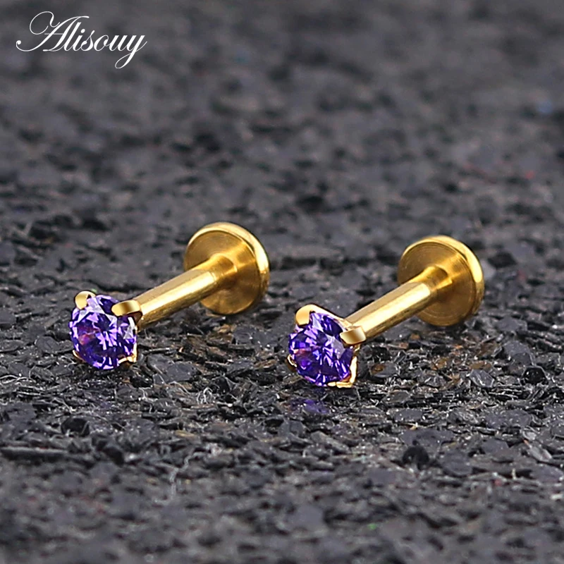 Alisouy 1pc 16G Surgical Steel Eyebrow Ring Earring Tragus Cartliage Piercings Segment Ring Lip Labret Tongue Piercing Jewelry