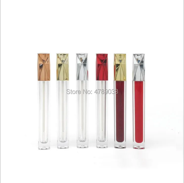 

5ml Lip Gloss Bottle With Gold/Silver Cap,Empty Clear Lip Gloss Tube,DIY Lipgloss Package Container 10/30/50pcs