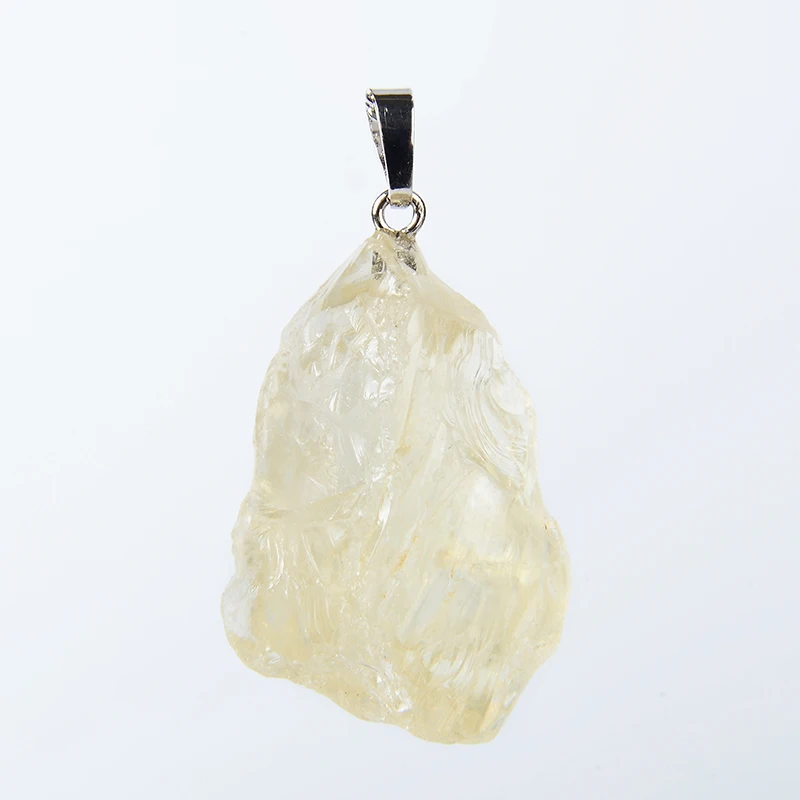 Women Natural Stone Charm Pendant Unique Irregular Amethyst Pink White Yellow Crystal For DIY Necklace Jewelry Making Wholesale