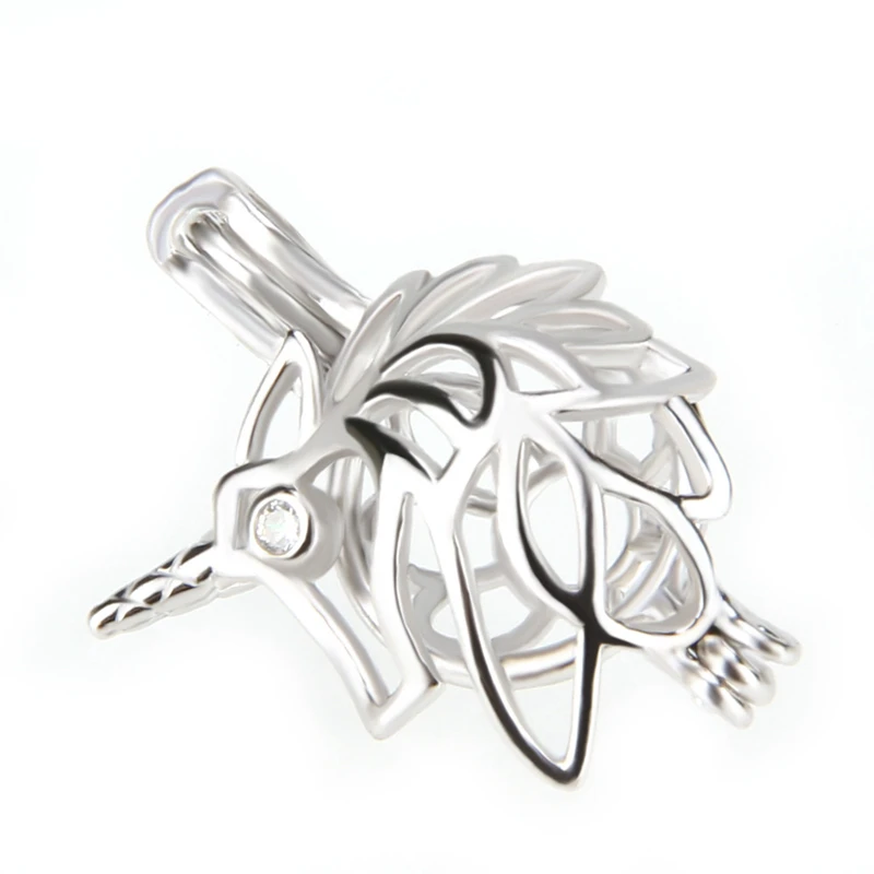 CLUCI 925 Sterling Silver Charms Pendant for Women Necklace Jewelry Romantic Shaped Cage Pendant 925 Silver SC097SB