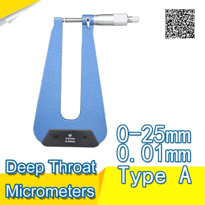 

Deep throat Micrometers Type A 0-25*150mm.0.01mm 0-1inch.Quality goods.203-05-000