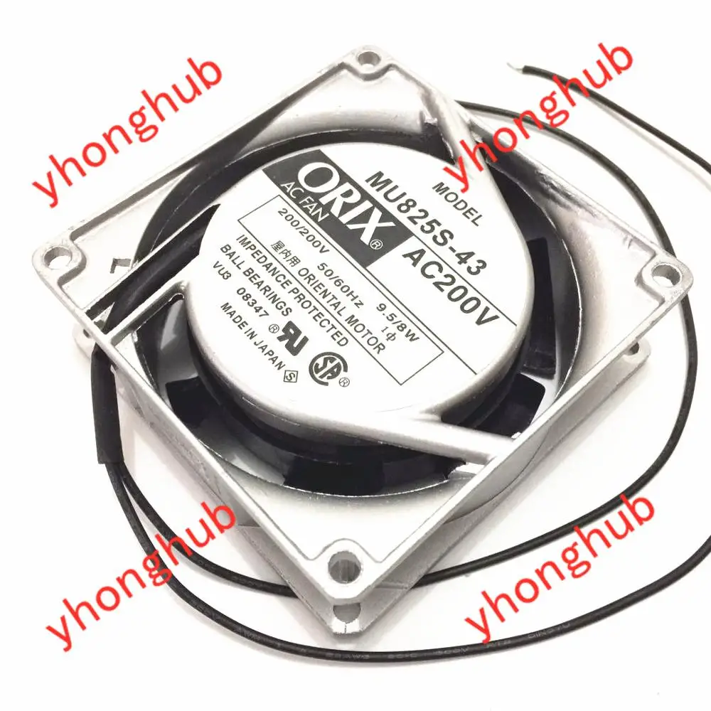 ORIX MU825S-43 Server Cooling Fan AC 200V 0.08A 80x80x25mm 2-Wire