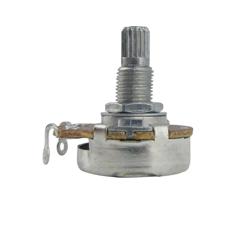FLEOR 2 stücke Big Gitarre Töpfe Potentiometer A500K A250K B250K A500K Linear Taper/Audio Taper Potentiometer Lange Split Welle – Detail 4