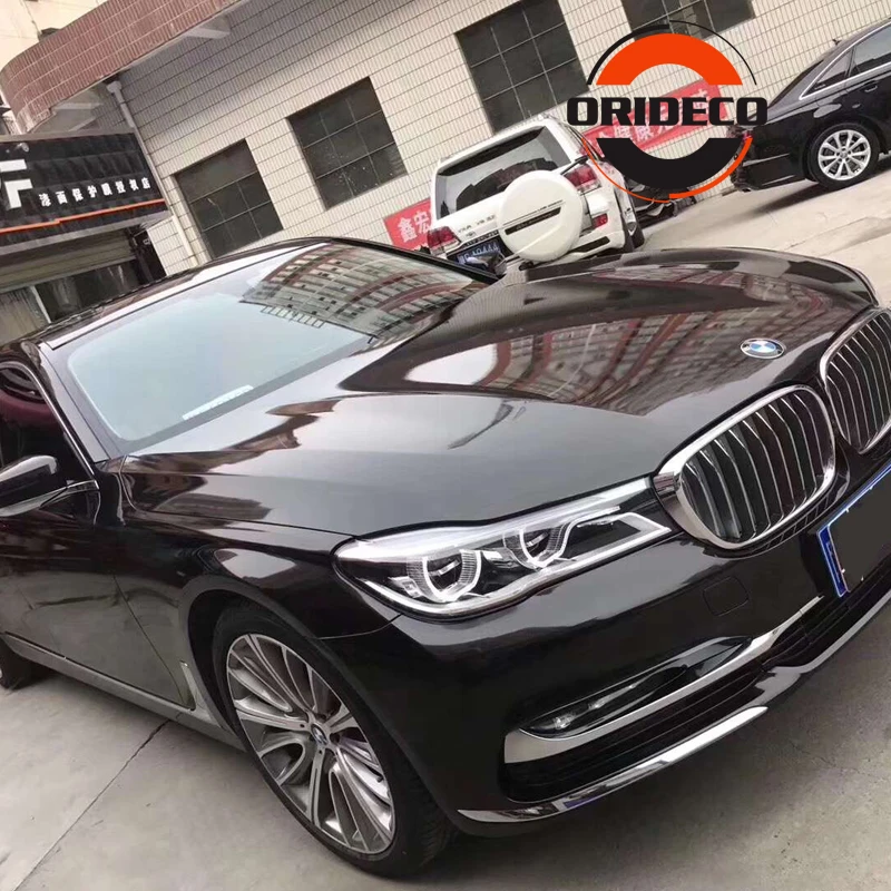 

2019 New 1.52*20M Glossy Crystal Black Vinyl Wrap Car Sticker Vehicle Autos Motorbike Gloss Black Wrapping Foil With Air Release