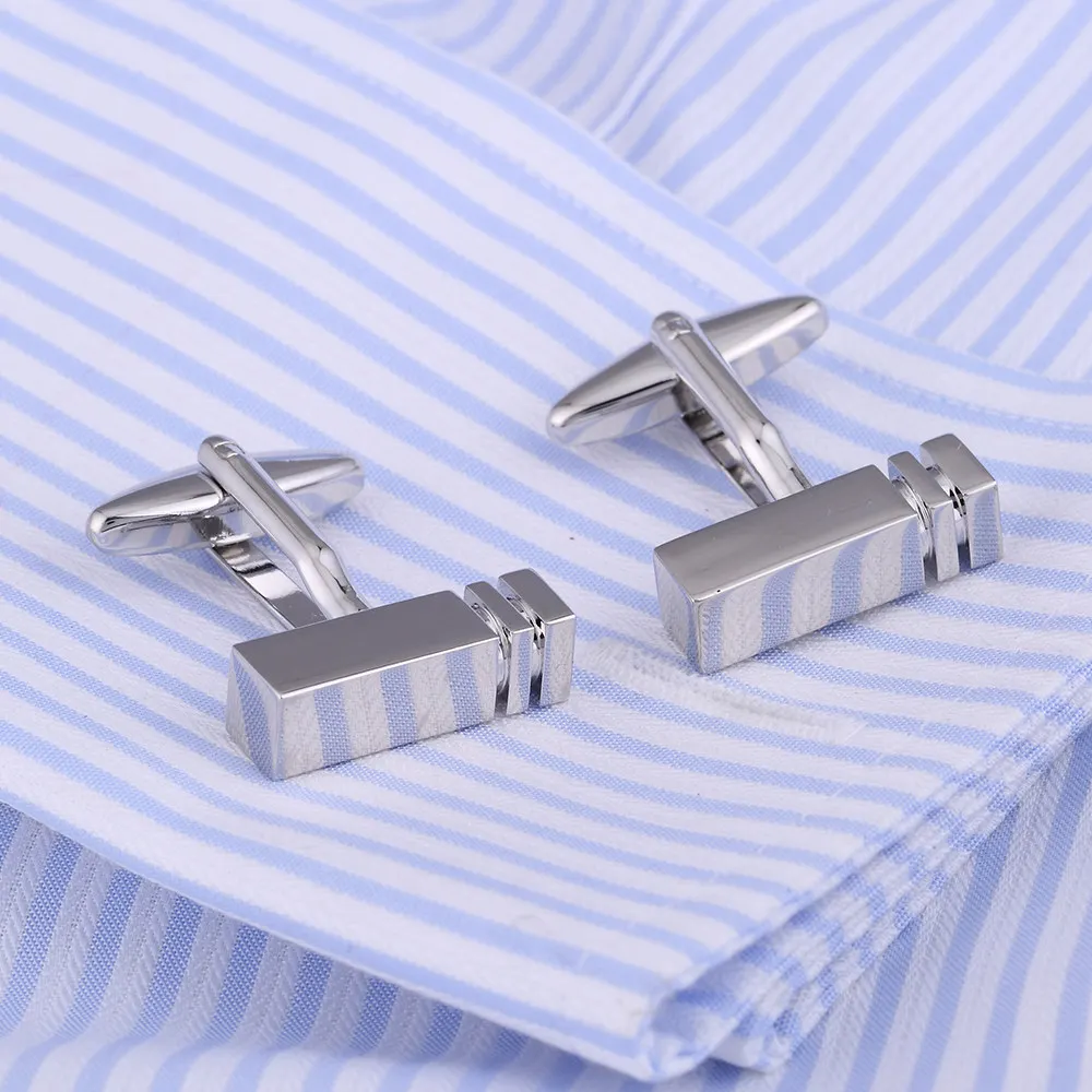 VAGULA New Cufflinks Top Luxury Brand Suit Shirt Bonito Gemelos Designer Rectangle Button Cuff links 373