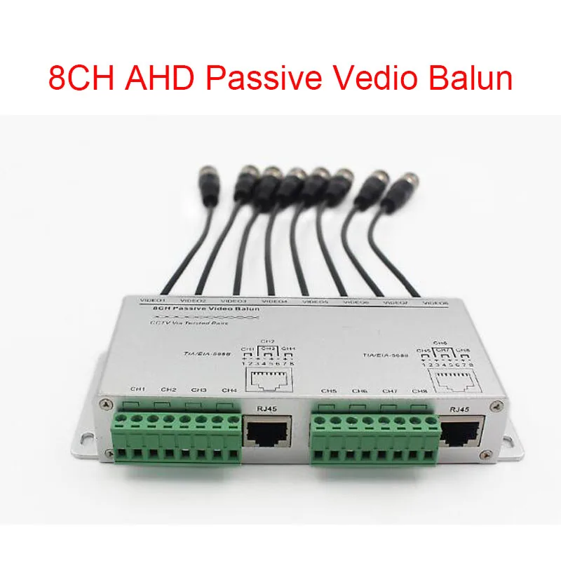 

Free shipping 8CH AHD Passive Vedio Balun High Definition 720P/1080P AHD/HDCVI/HDTVI BNC to UTP Cat5/5e/6 Transmitter 300m