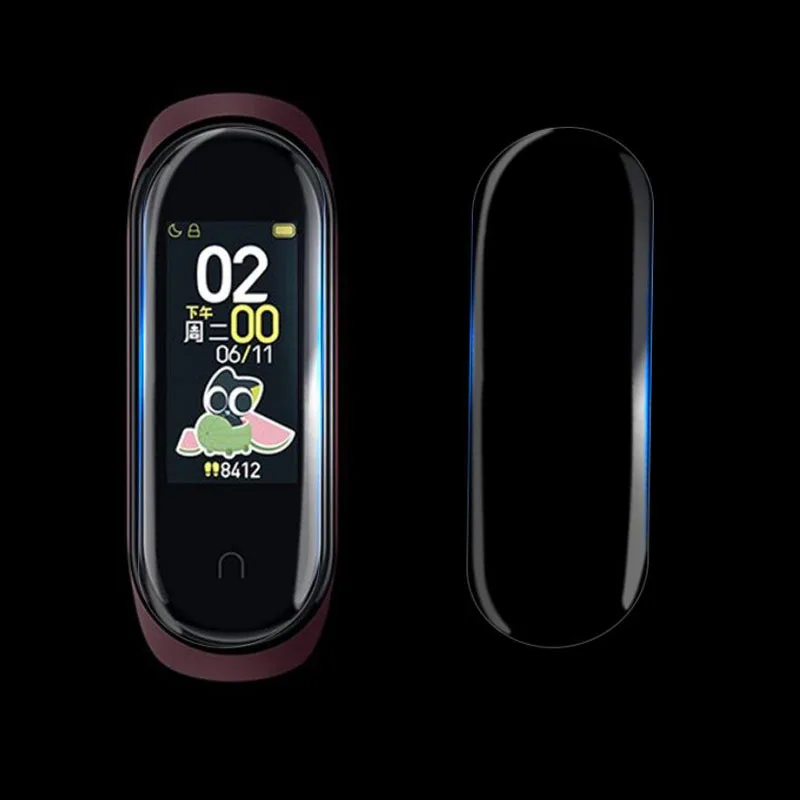 Película protectora de cobertura completa para Xiaomi Mi Band 4, funda protectora de pantalla para pulsera inteligente Mi Band 4, 5 uds.