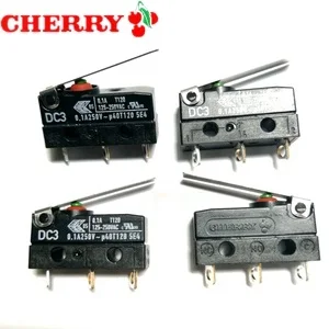 original CHERRY micro switch DC3 short/long/pulley/bent handle 10A 250V Waterproof switch