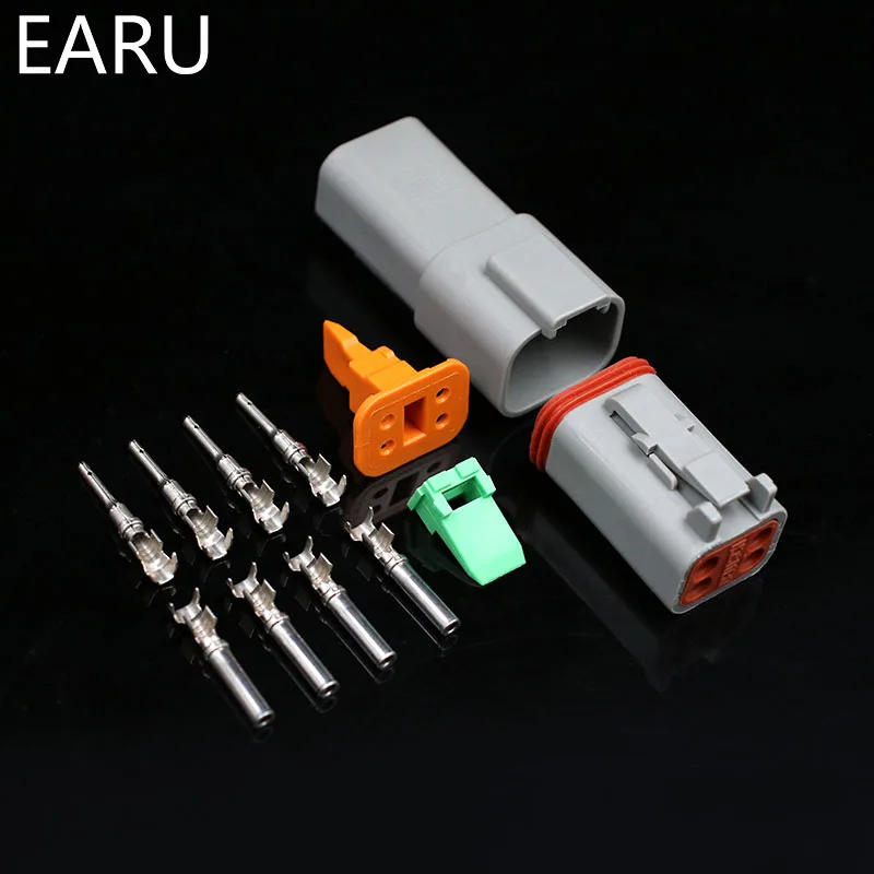 1 set Deutsch DT connector DT06-2S/DT04-2P 2P 3P 4P 6P 8P waterproof electrical connector for car motor truck with pins 22-16AWG