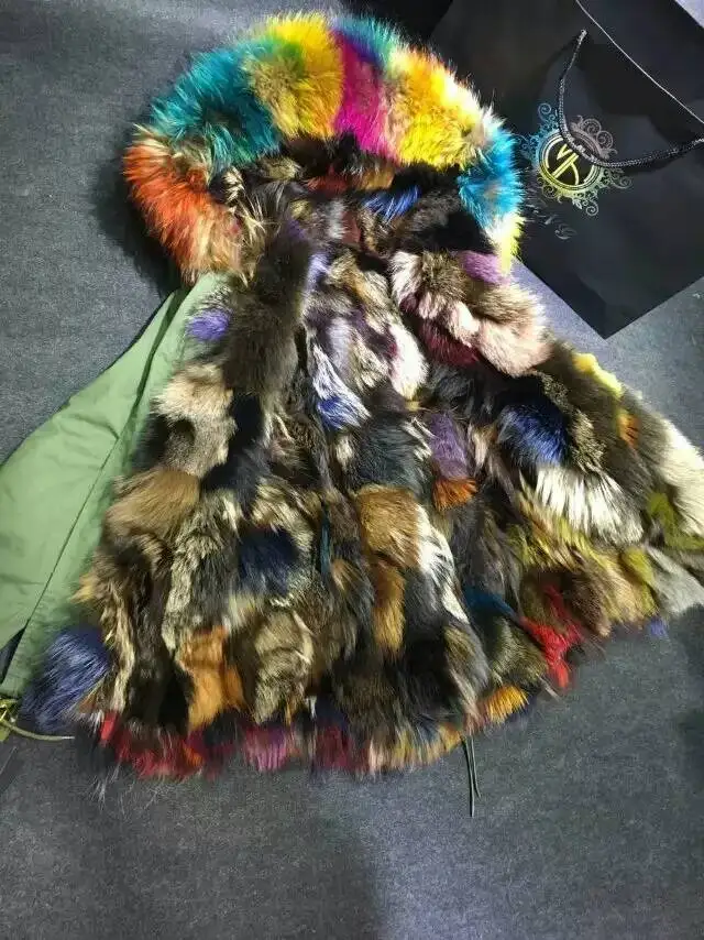 

Dark brown Fox Fur Parka Winter Wear, Multicolor Fox Fur, Multtcolor fashion Winter Wear Mr or Mrs