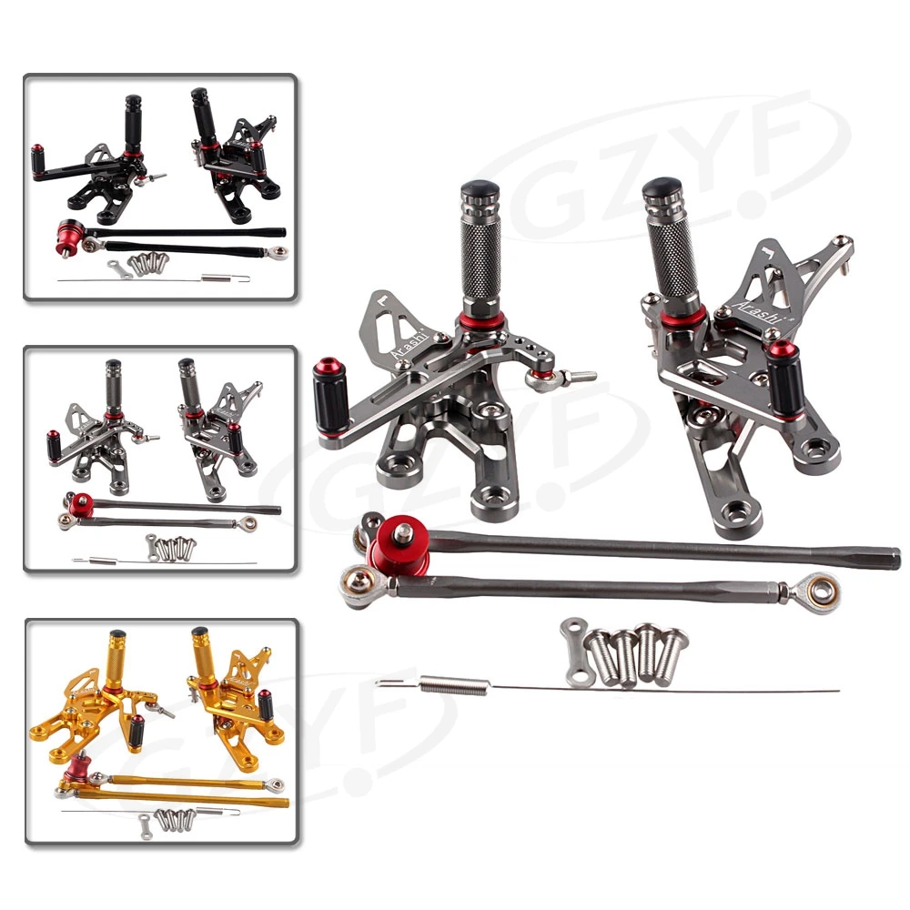 Rear Footpegs Foot Pegs Pedals for Honda CBR600RR 2003 2004 2005 2006 & CBR 1000 RR 2004-2007 Motorcycle Part Adjustable